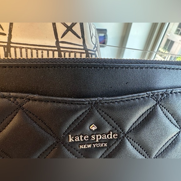 Kate Spade Natalia Quilted Slim Wallet Black - Picture 7 of 15